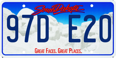 SD license plate 97DE20