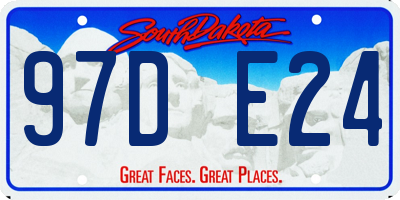 SD license plate 97DE24