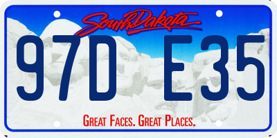 SD license plate 97DE35