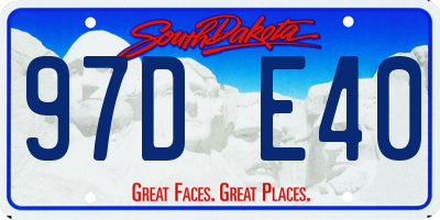 SD license plate 97DE40