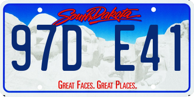 SD license plate 97DE41