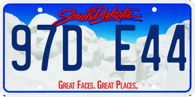 SD license plate 97DE44