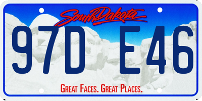 SD license plate 97DE46