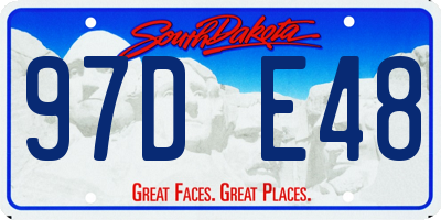 SD license plate 97DE48
