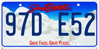 SD license plate 97DE52