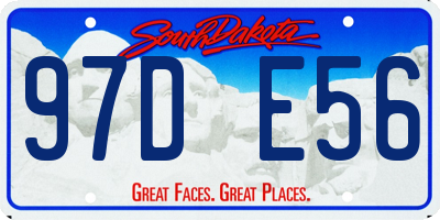 SD license plate 97DE56