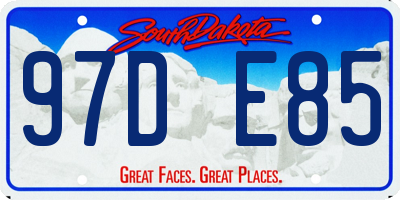 SD license plate 97DE85