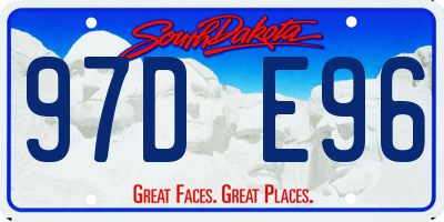 SD license plate 97DE96