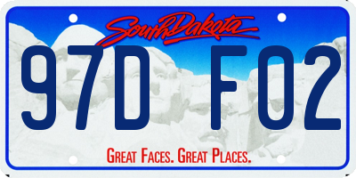 SD license plate 97DF02