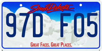 SD license plate 97DF05