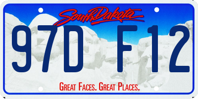 SD license plate 97DF12