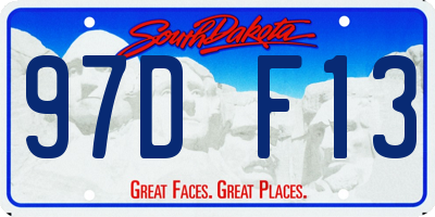 SD license plate 97DF13