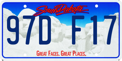 SD license plate 97DF17