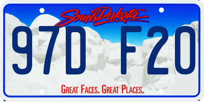 SD license plate 97DF20