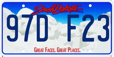 SD license plate 97DF23