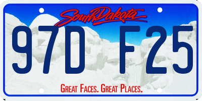 SD license plate 97DF25