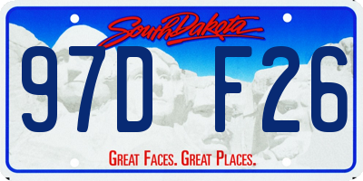 SD license plate 97DF26