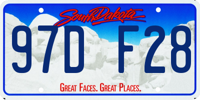 SD license plate 97DF28