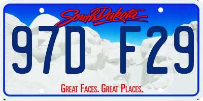 SD license plate 97DF29