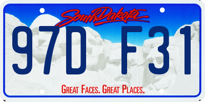 SD license plate 97DF31