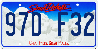 SD license plate 97DF32