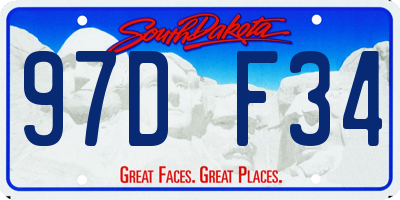 SD license plate 97DF34