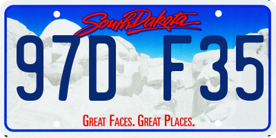 SD license plate 97DF35