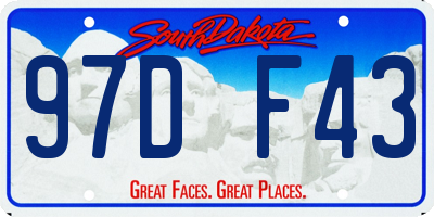 SD license plate 97DF43