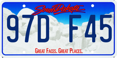 SD license plate 97DF45