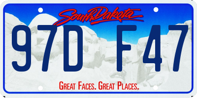 SD license plate 97DF47