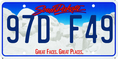 SD license plate 97DF49