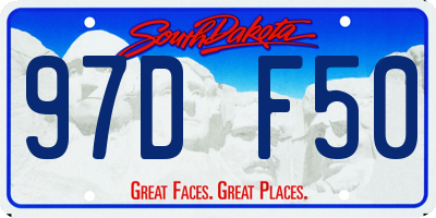 SD license plate 97DF50