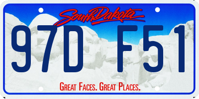 SD license plate 97DF51
