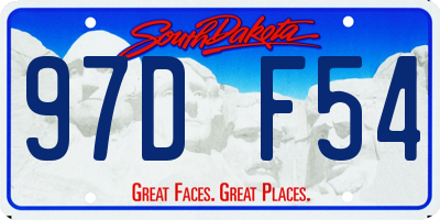 SD license plate 97DF54