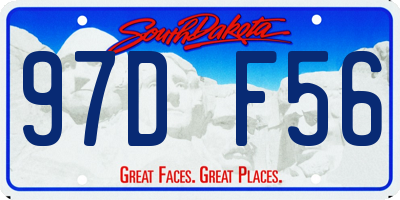 SD license plate 97DF56