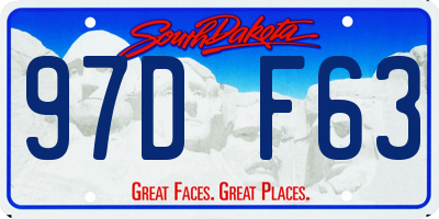 SD license plate 97DF63