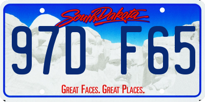 SD license plate 97DF65