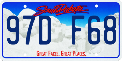 SD license plate 97DF68