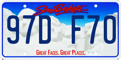 SD license plate 97DF70
