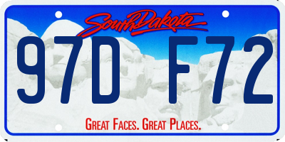 SD license plate 97DF72