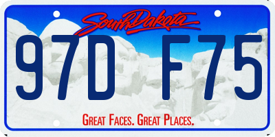 SD license plate 97DF75