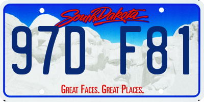 SD license plate 97DF81