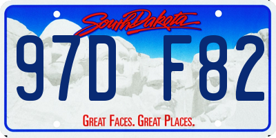 SD license plate 97DF82