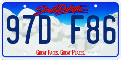 SD license plate 97DF86