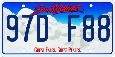 SD license plate 97DF88