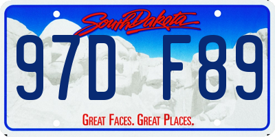 SD license plate 97DF89