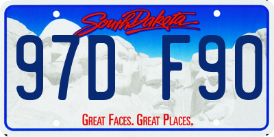 SD license plate 97DF90