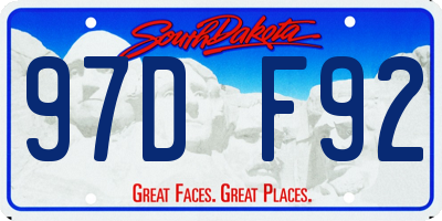 SD license plate 97DF92