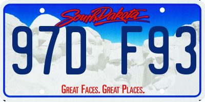 SD license plate 97DF93