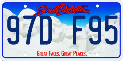 SD license plate 97DF95
